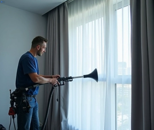 Professional commercial curtain cleaning process equipment Matty Curtain Cleaning revesby-heights-nsw