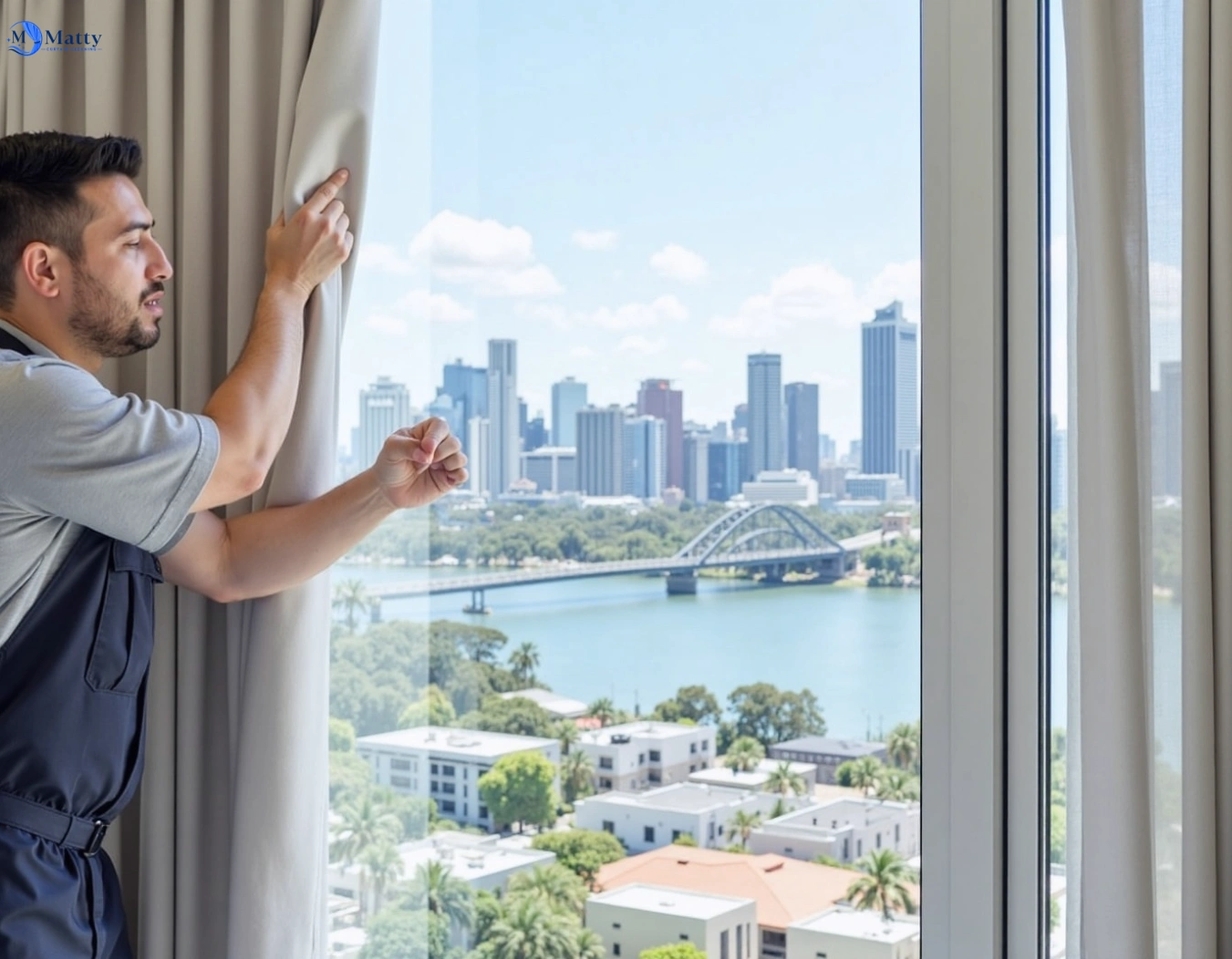 Professional curtain steam cleaning service revesby-heights-nsw QLD by Matty Curtain Cleaning