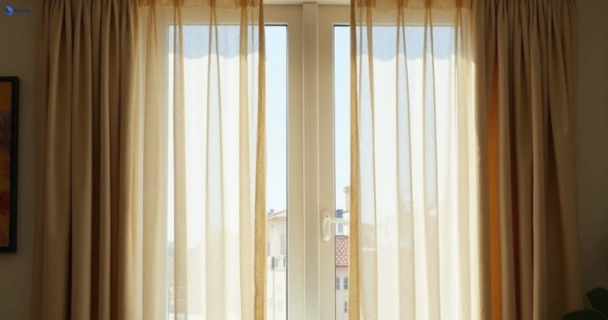 Dusty and dull curtains in revesby-heights-nsw before steam cleaning